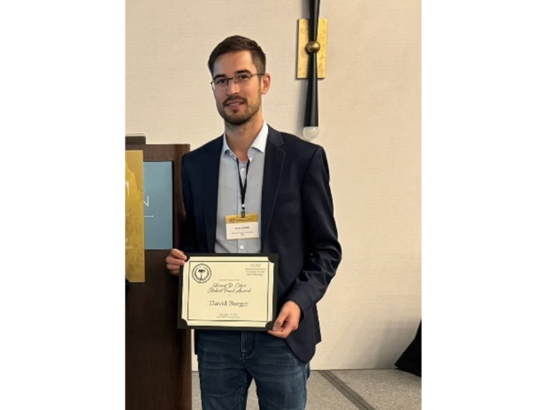 POLiS Phd Student David Burger receives Ed Cohen Travel Award