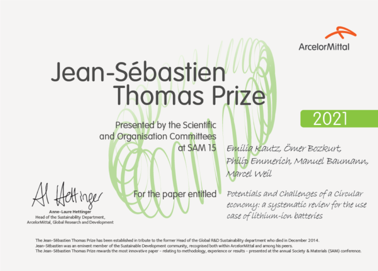 Award for best conference paper